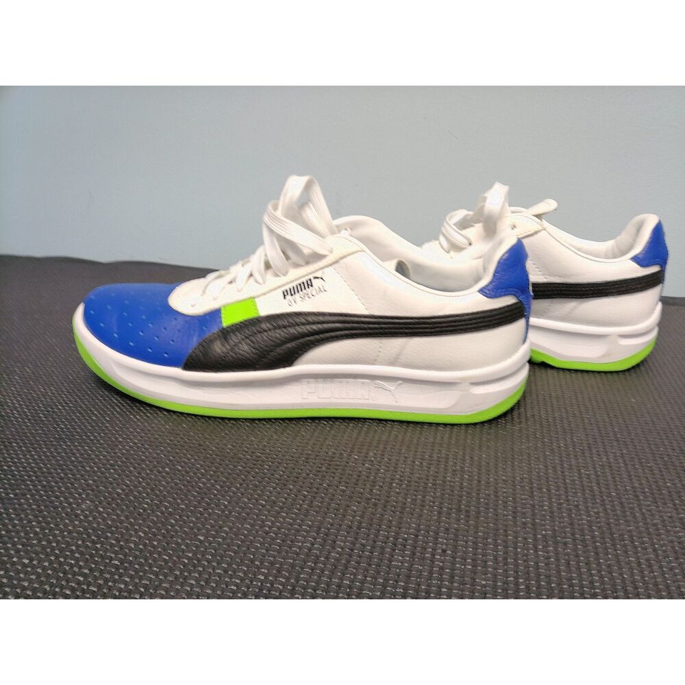 Puma GV Special Colorblock Sneakers – White / Royal Blue / Lime Green - Mens 9.5
